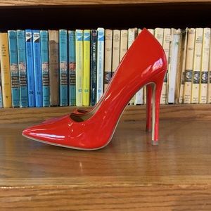 Red Cherry high heels, size 8.5, red